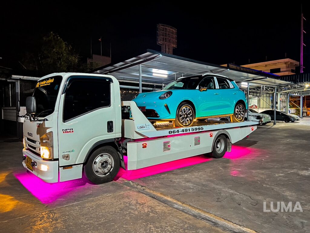 ขนย้ายรถป้ายแดง GMW จากศูนย์ด้วยรถสไลด์ LUMA
