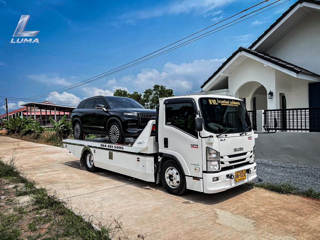 ผลงานขนย้ายรถภาคตะวันตก LUMA รถใหม่ป้ายแดง